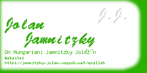 jolan jamnitzky business card